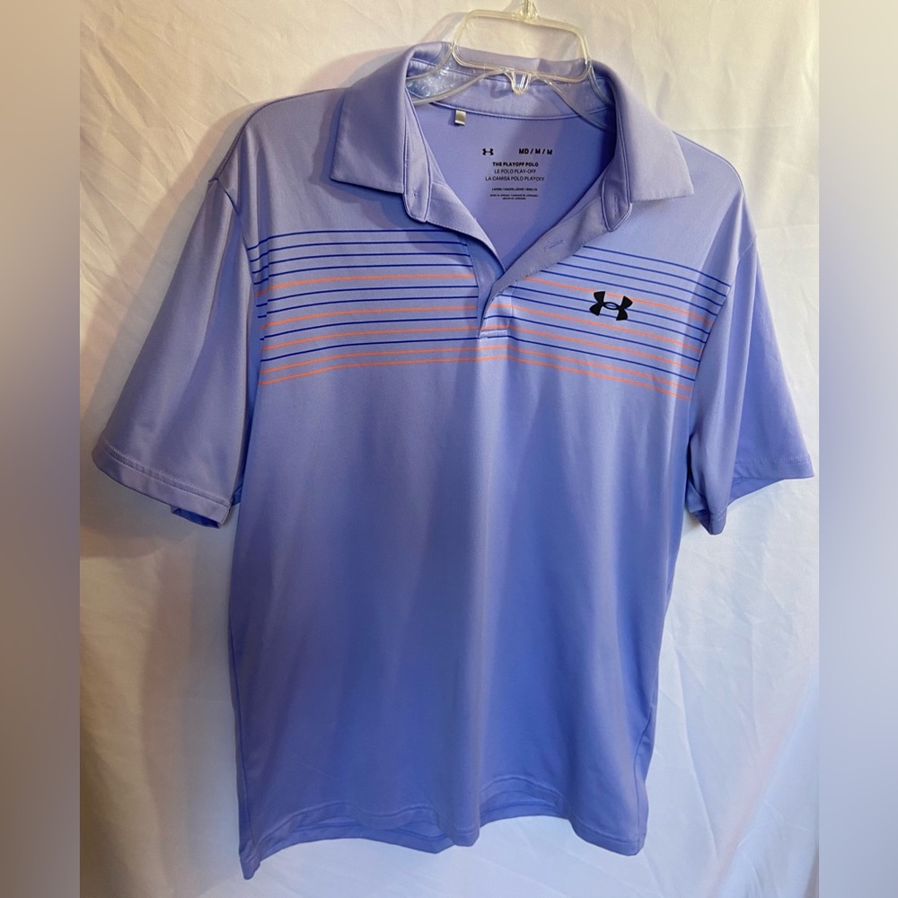 Mens Under Armour Purple Playoff Polo Size Medium
